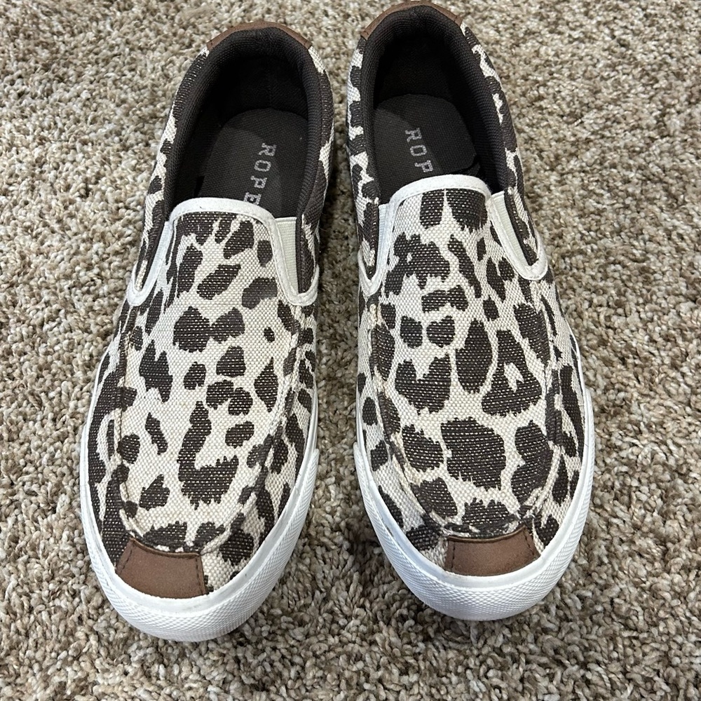 Roper Leopard Print Slip-On Sneakers